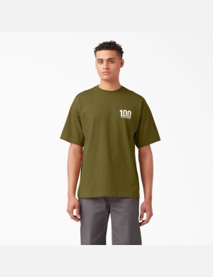 Dickies 100 Year Milestone Tryck Gröna | 608439-YQF