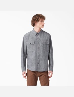 Dickies 1922 Arbets Shirt Svarta | 405216-ZEQ