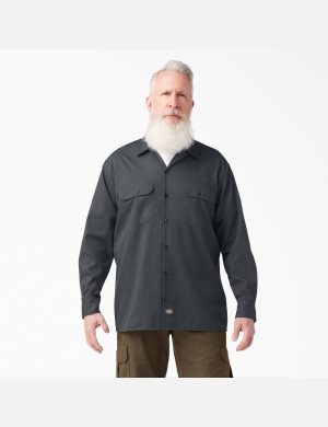 Dickies Arbets Shirt Grå | 387942-PLC