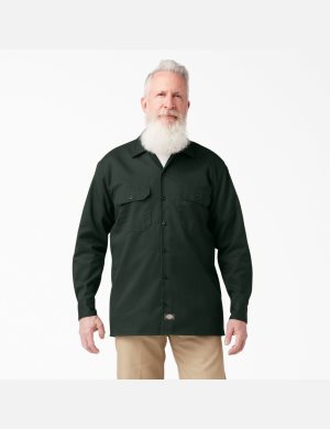 Dickies Arbets Shirt Gröna | 984631-NQG
