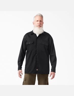 Dickies Arbets Shirt Svarta | 145836-IDH