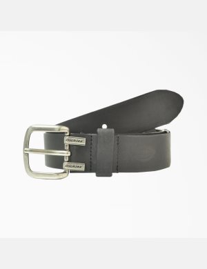 Dickies Big & Höga Läder Cut Edge Logo Svarta | 641358-HBV