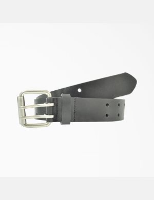Dickies Big & Höga Läder Double Prong Spännen Svarta | 798631-NBD