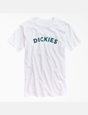 Dickies Block Text Tryck Vita | 142607-MYV