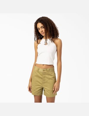 Dickies Chain Lake Cropped Beige | 874953-VXT