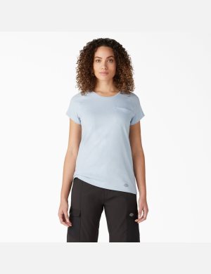 Dickies Cooling Korta Sleeve Blå | 578923-NVE