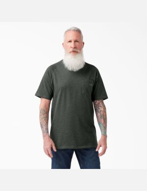 Dickies Cooling Korta Sleeve Gröna | 165782-YWS