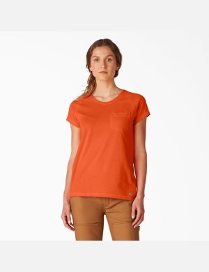 Dickies Cooling Korta Sleeve Ljusorange | 891702-WGR
