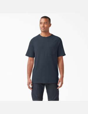 Dickies Cooling Korta Sleeve Marinblå | 275894-UQZ
