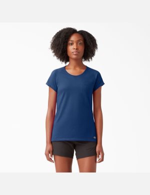 Dickies Cooling Korta Sleeve Marinblå | 428610-YOL