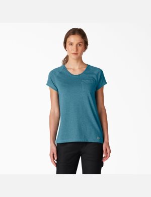 Dickies Cooling Korta Sleeve Mörkblå | 530741-ZOW