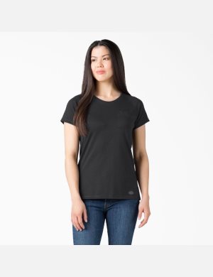 Dickies Cooling Korta Sleeve Svarta | 436918-TVJ