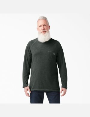 Dickies Cooling Long Sleeve Gröna | 175034-TNM