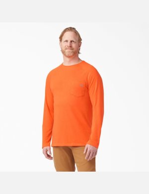 Dickies Cooling Long Sleeve Ljusorange | 862075-ZEH