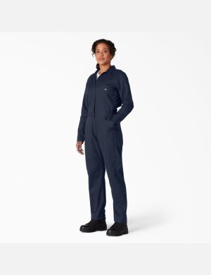 Dickies Cooling Long Sleeve Marinblå | 476039-YAD