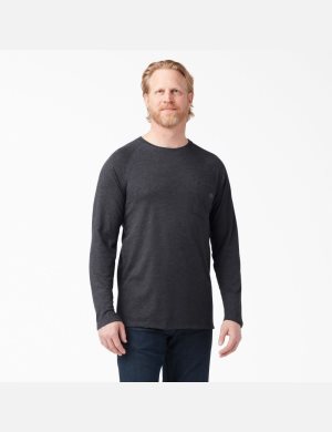 Dickies Cooling Long Sleeve Svarta | 615083-ZTY