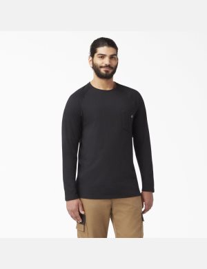 Dickies Cooling Long Sleeve Svarta | 653804-OCA