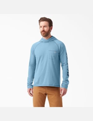 Dickies Cooling Performance Long Sleeve Sun Blå | 253016-XCB