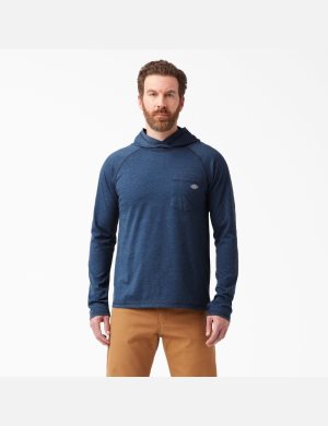 Dickies Cooling Performance Long Sleeve Sun Marinblå | 560382-ILT