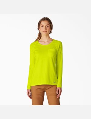 Dickies Cooling T-Shirt Ljusgula | 598617-KYU