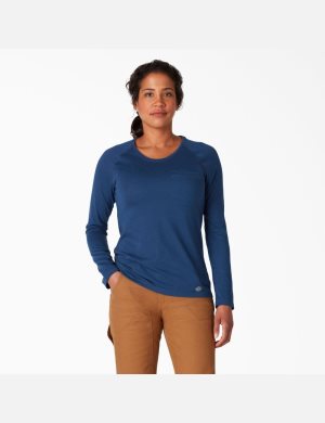 Dickies Cooling T-Shirt Marinblå | 386201-MDO