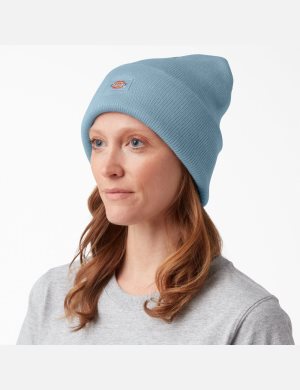 Dickies Cuffed Knit Blå | 690451-HYZ