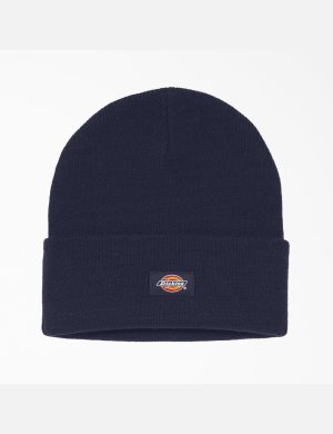 Dickies Cuffed Knit Marinblå | 594802-HBJ