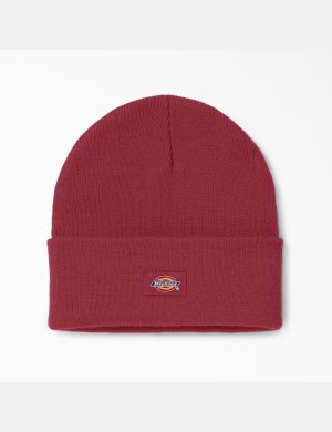 Dickies Cuffed Knit Röda | 045362-RKX