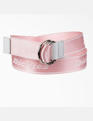 Dickies D-Ring Logo Print Web Rosa | 641983-ZPG