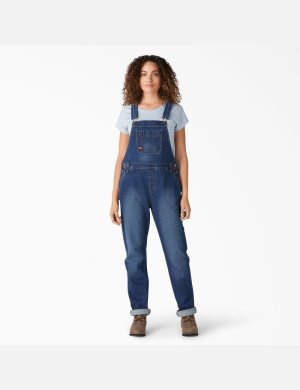 Dickies Denim Boyfriend Fit Bib Olika Färger | 027483-QRX