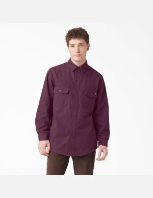 Dickies Duck Flannel-Fodrade Lila Vinröda | 678530-TIU