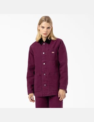 Dickies Duck Fodrade Chore Lila Vinröda | 027839-EJG