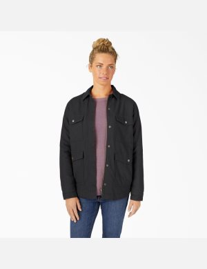 Dickies Duck High Pile Fleece Fodrade Chore Svarta | 432097-WIZ