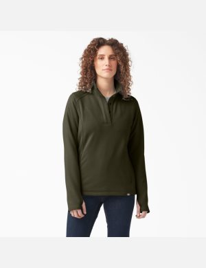 Dickies DuraTech Maverick Half-Snap Fleece Gröna | 762395-ATX