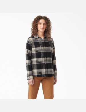 Dickies DuraTech Renegade Flannel Beige Svarta | 427950-WSL