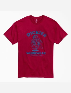 Dickies Durable Arbets Cloth Tryck Vinröda | 621980-BQA