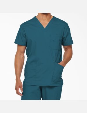 Dickies EDS Signature V-Neck Blå | 243190-VXJ