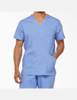 Dickies EDS Signature V-Neck Blå | 946805-HVR
