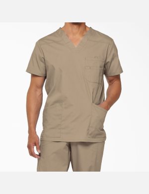 Dickies EDS Signature V-Neck Khaki | 048153-WMI