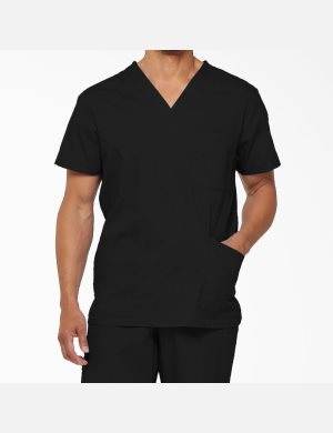 Dickies EDS Signature V-Neck Svarta | 580749-KZH