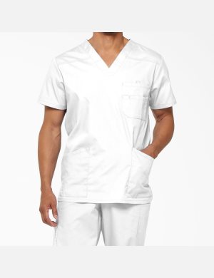 Dickies EDS Signature V-Neck Vita | 921730-ENO