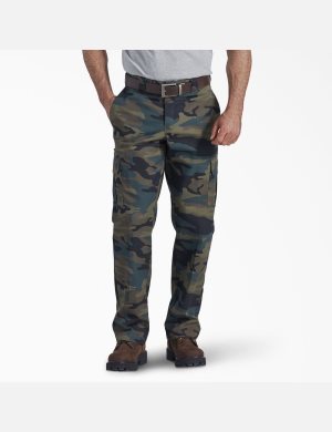 Dickies FLEX Regular Fit Hetero Leg Gröna Camo | 824136-EID