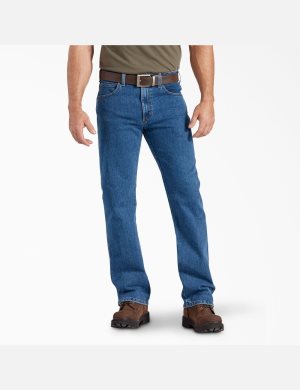 Dickies FLEX Relaxed Fit Hetero Leg Carpenter Indigo Blå | 425907-QUR