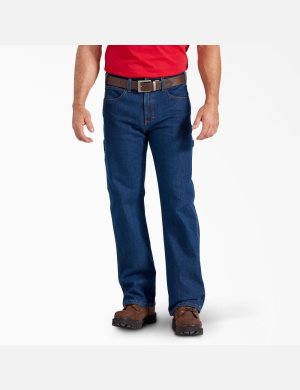 Dickies FLEX Relaxed Fit Hetero Leg Carpenter Indigo Blå | 541680-QBF
