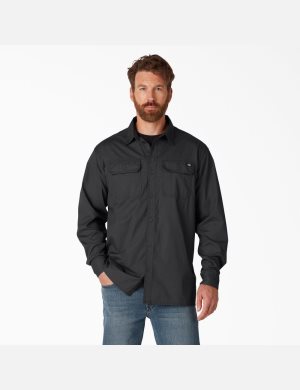 Dickies FLEX Ripstop Long Sleeve Svarta | 491526-IZJ