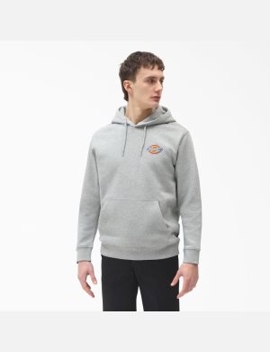 Dickies Fleece Embroidered Chest Logo Grå | 280497-WID