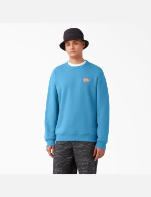 Dickies Fleece Embroidered Chest Logo Mörkblå | 516482-CRX