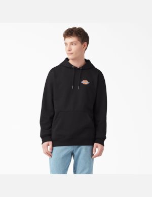 Dickies Fleece Embroidered Chest Logo Svarta | 476028-DXT