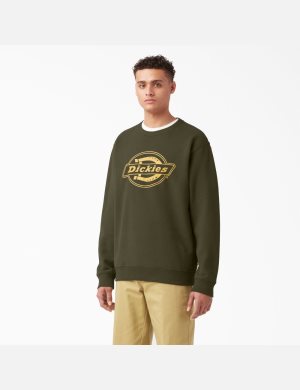 Dickies Fleece Logo Tryck Gröna | 280763-RPZ
