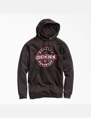 Dickies Fleece Quality Workwear Tryck Svarta | 956104-XZG
